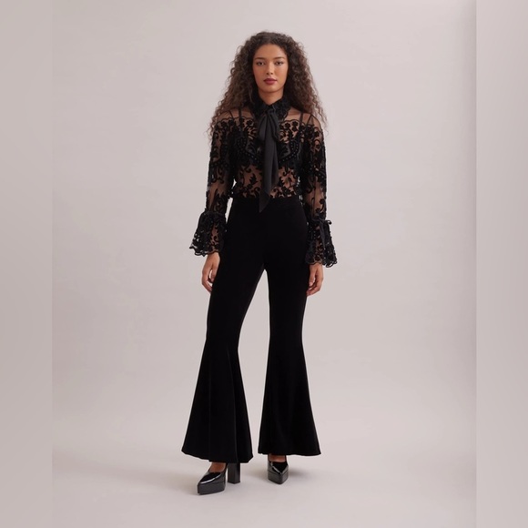 - Anne Fontaine flare velvet pants NWT size 36